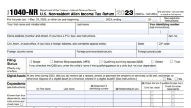 Form 1040-NR 240 Form 1040-NR