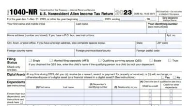Form 1040-NR 268 Form 1040-NR