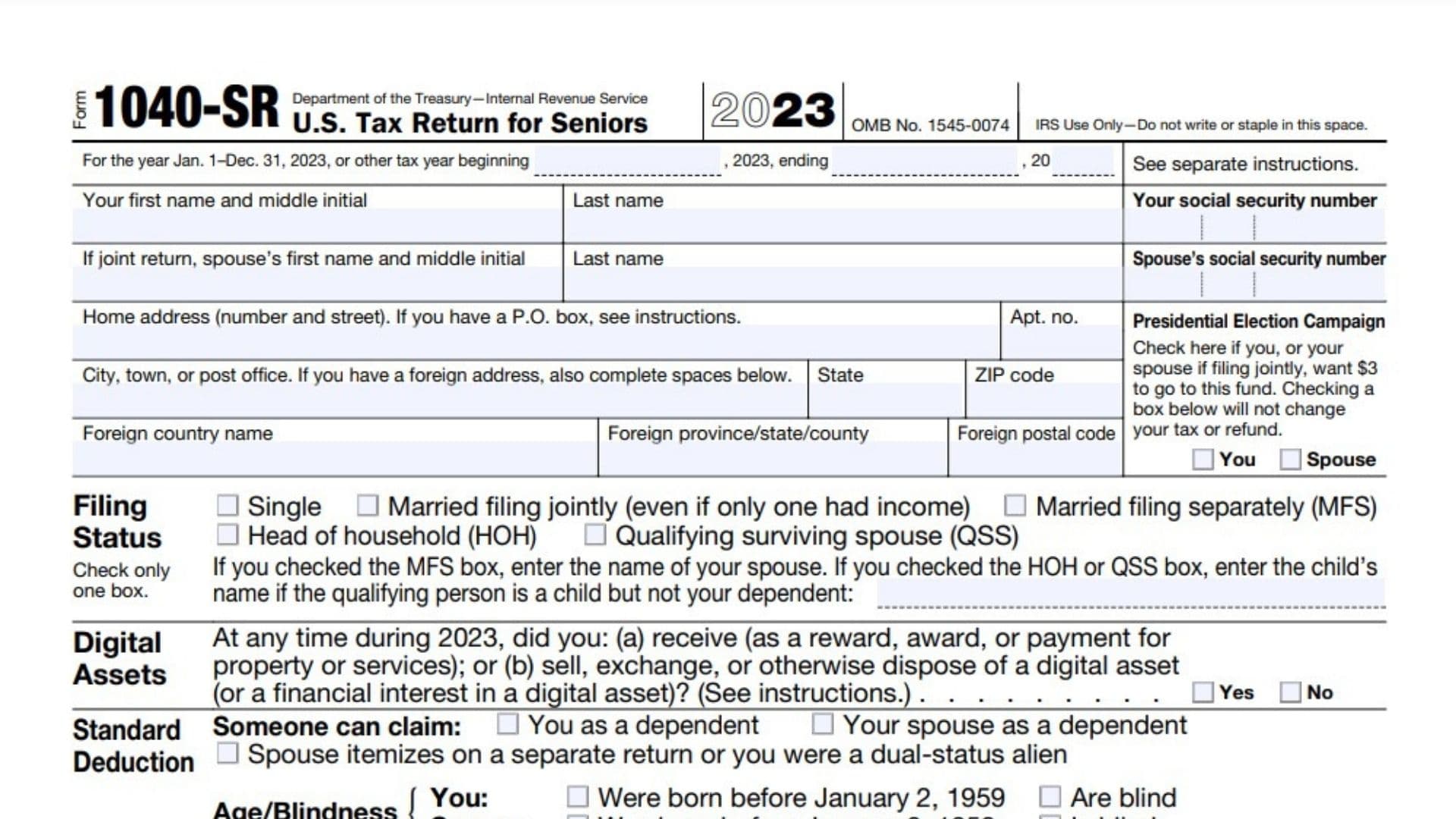 Form 1040-SR