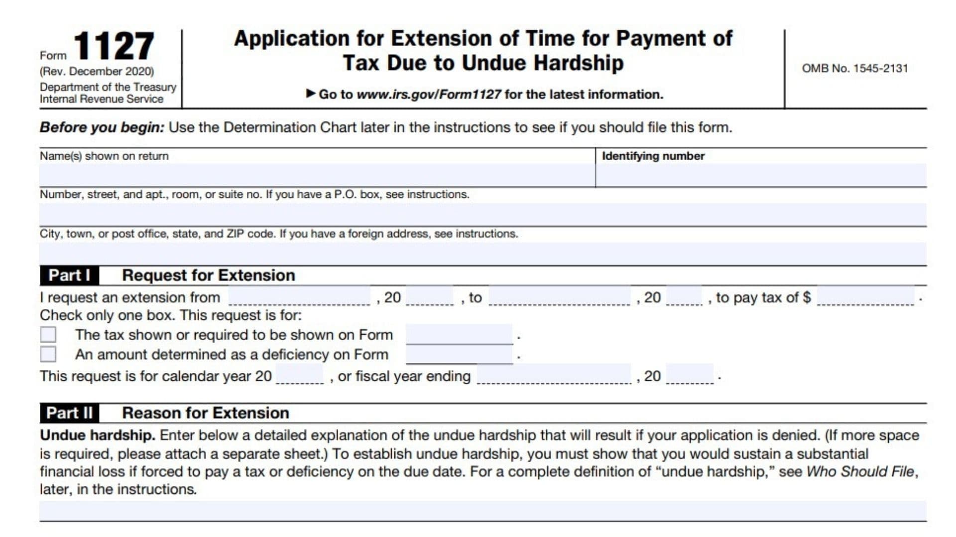 Form 1127