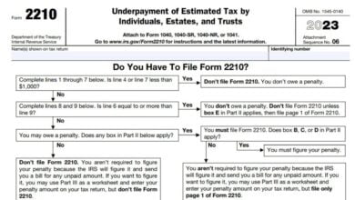 Form 2210 Instructions 2024 - 2025