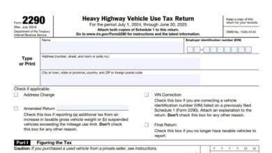 Form 2290 Instructions 2024 - 2025