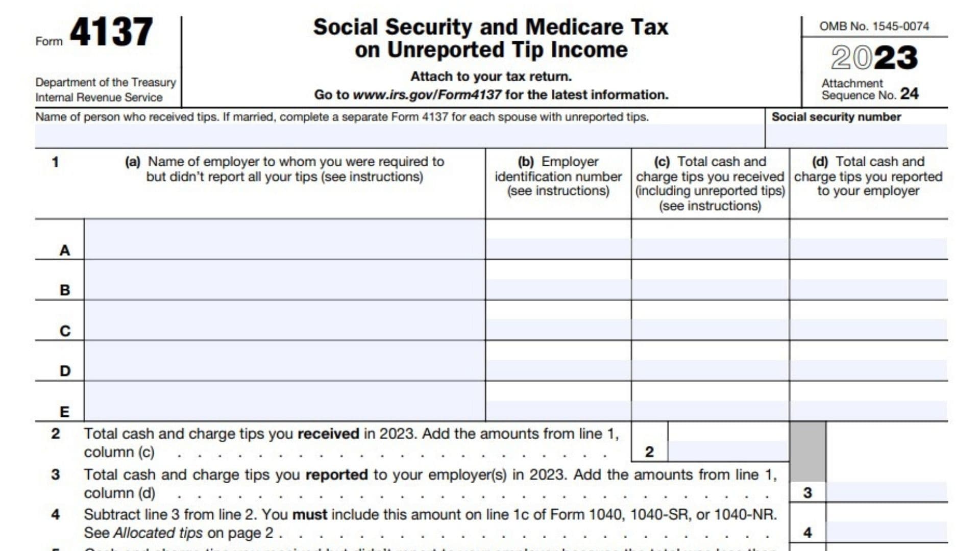 Form 4137