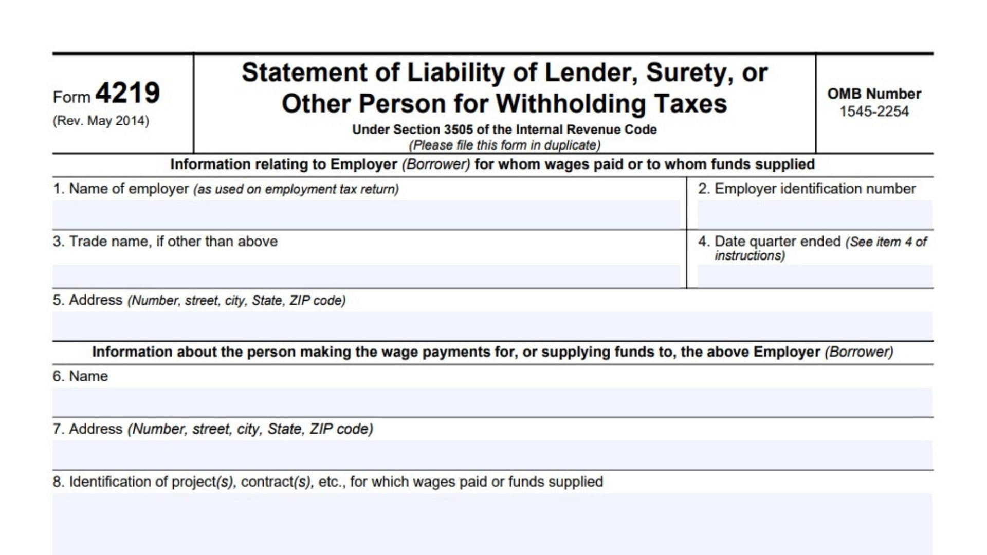 Form 4219