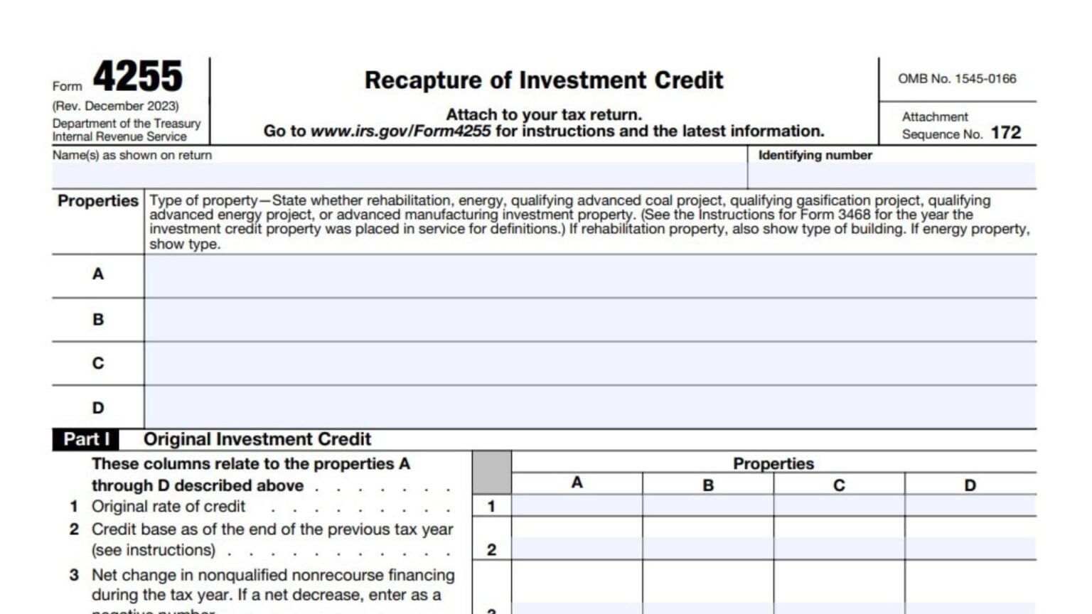 Form 4255 Instructions 2024 - 2025