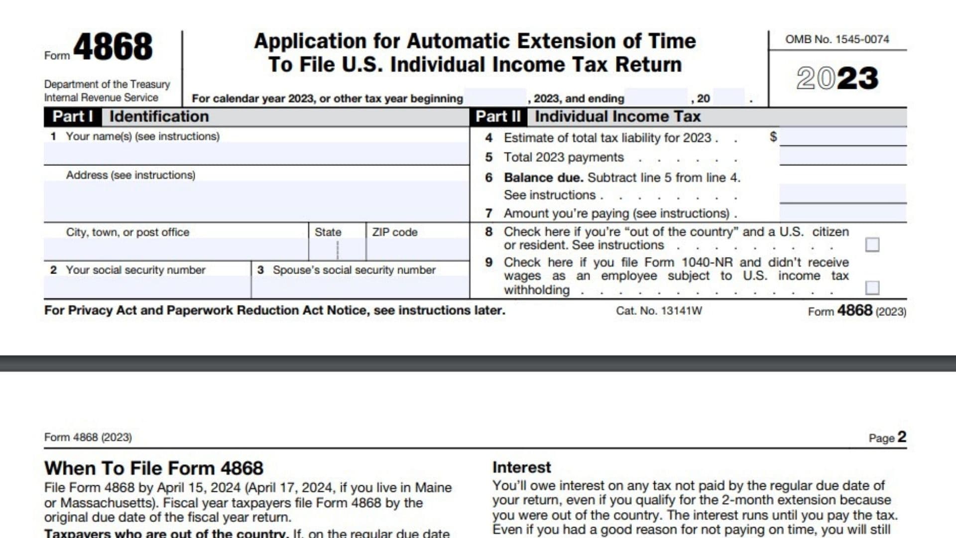 Form 4868