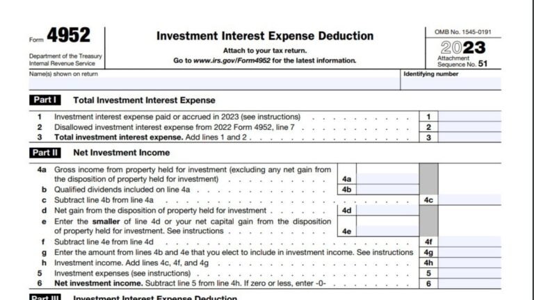 Form 4952 Instructions 2024 - 2025