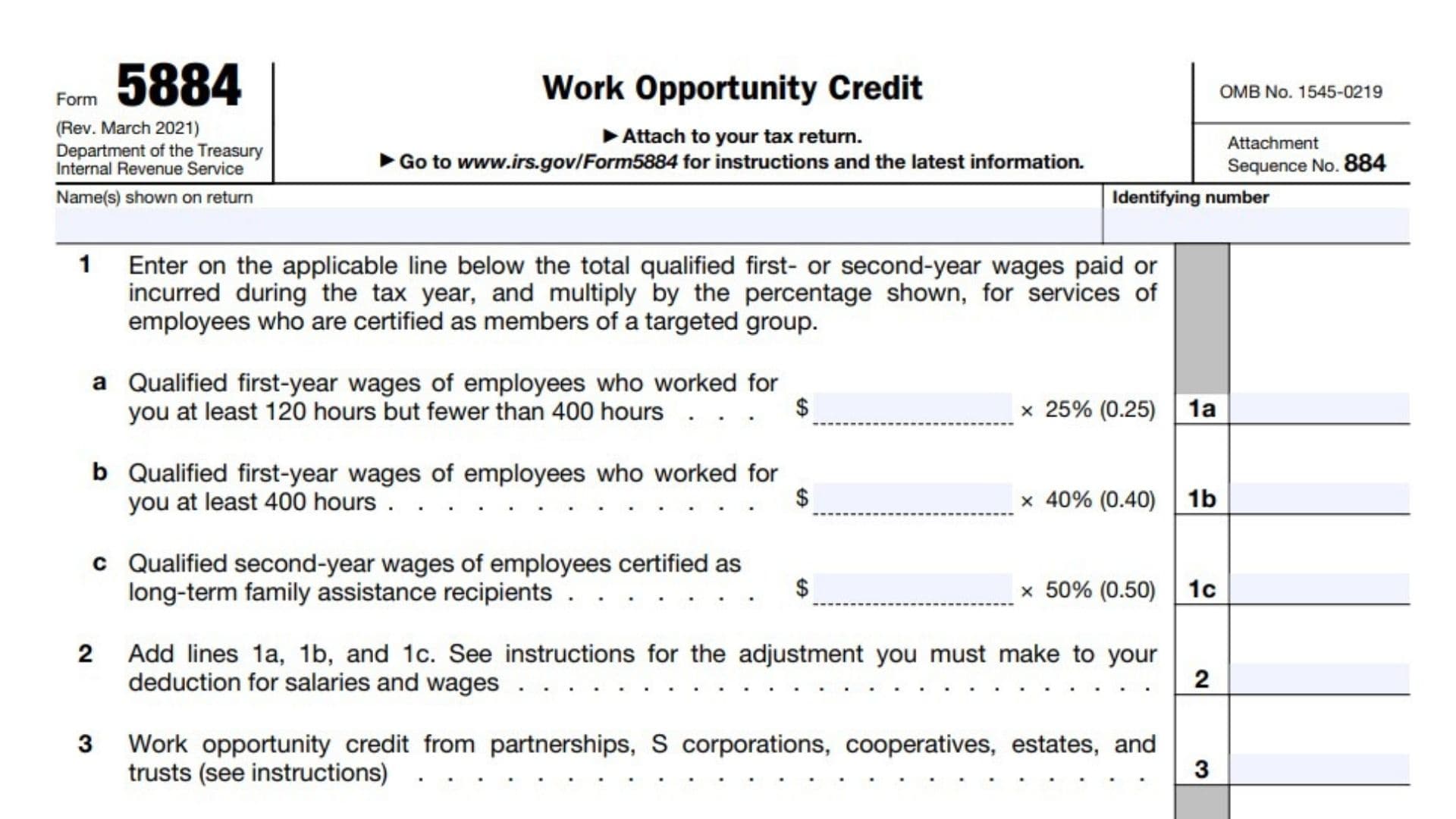 Form 5884