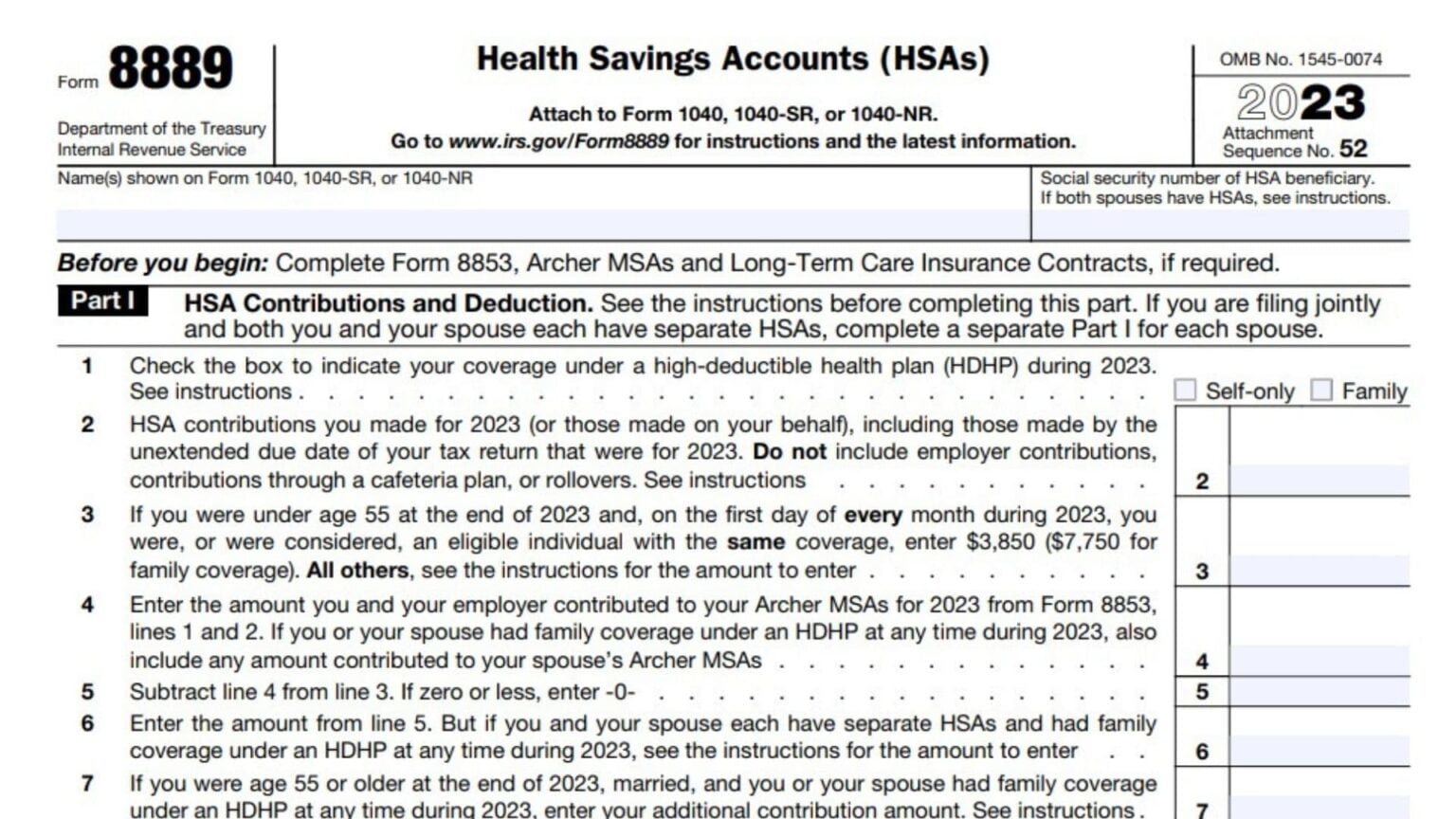 tax form 8889 help