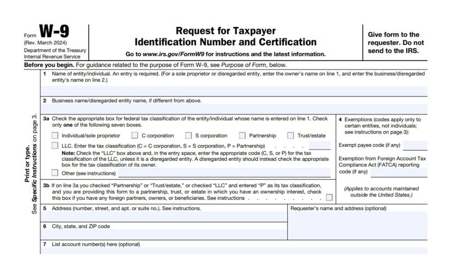 Form W-9