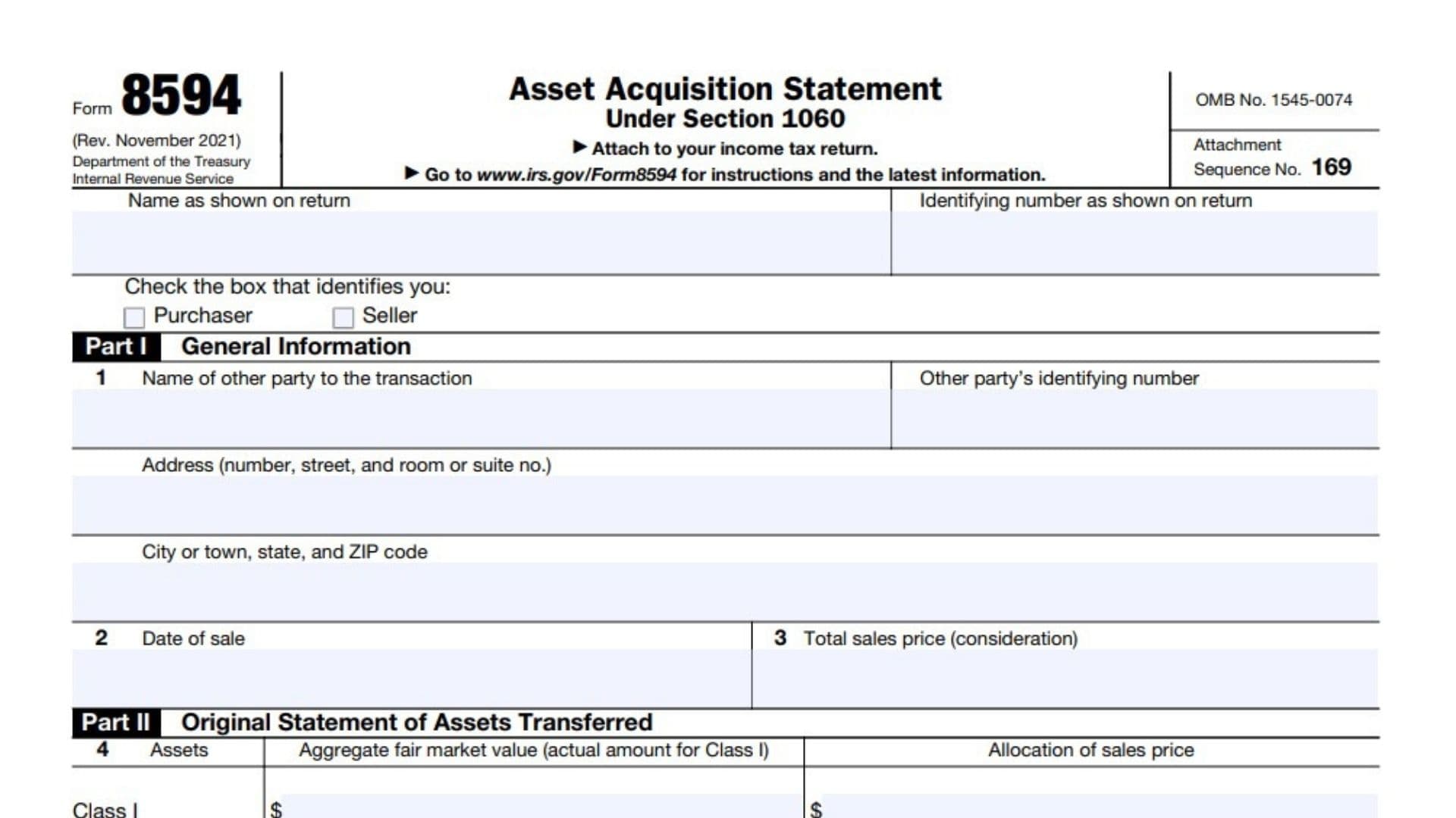 Form 8594