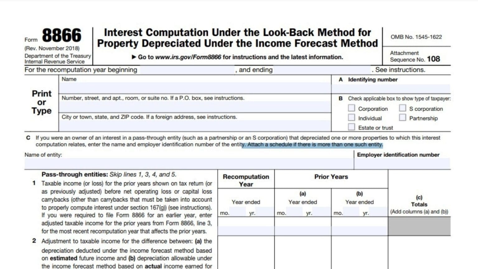 Form 8866 Instructions 2024 - 2025