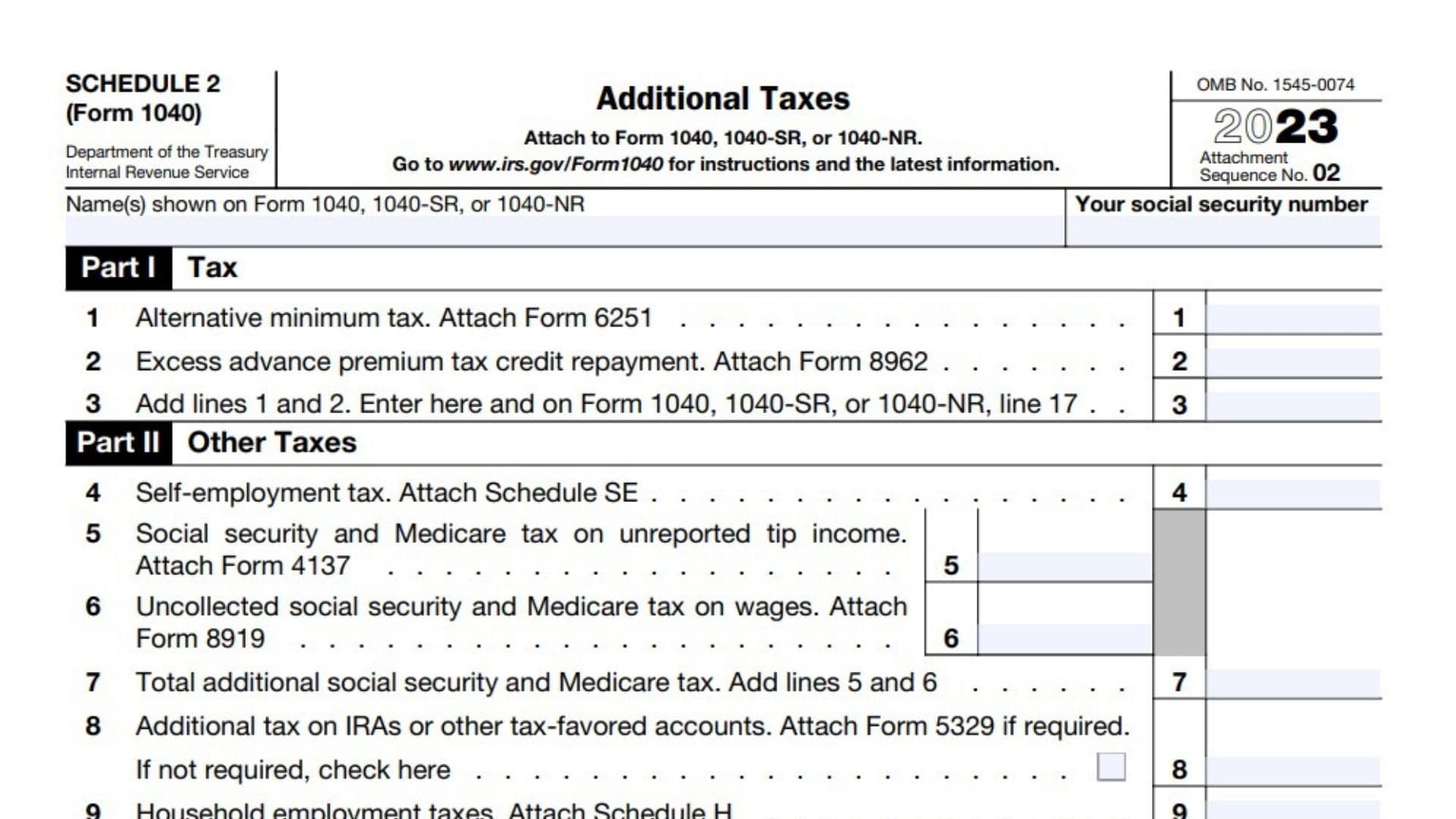 Schedule 2 (Form 1040)