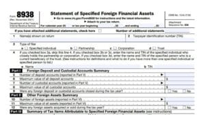 Form 8938 Instructions 2024 - 2025