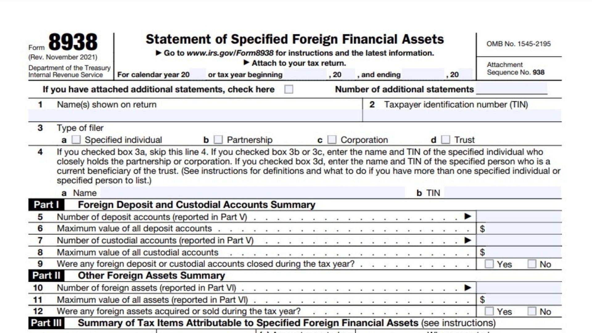 Form 8938