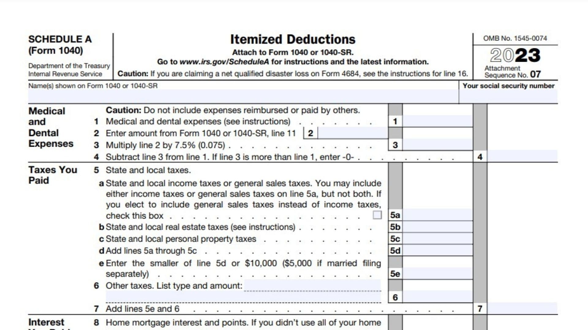 Schedule A (Form 1040)