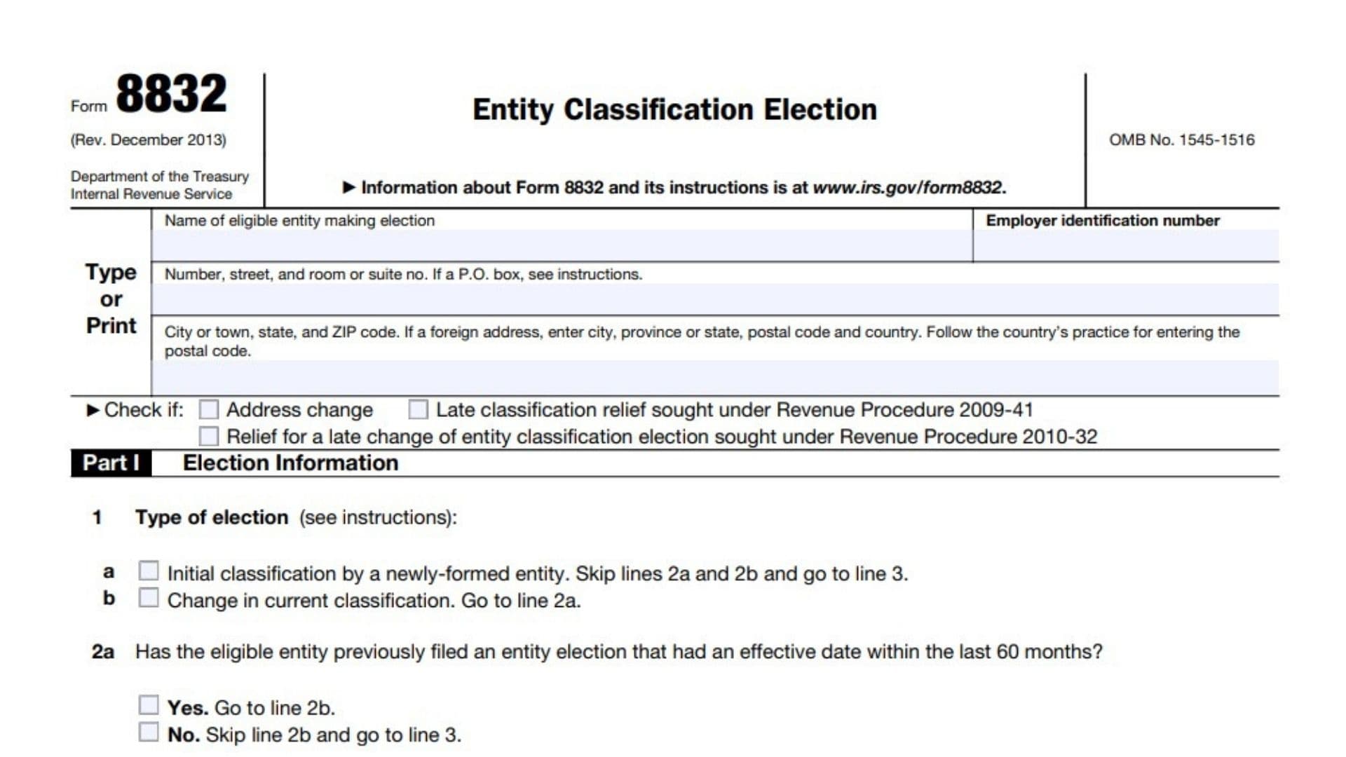 Form 8832 instructions 2024 2025