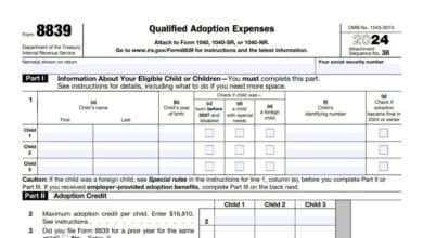 Form 8839 87 Form 8839