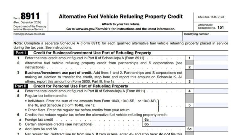 Form 8911 Instructions 2024 - 2025