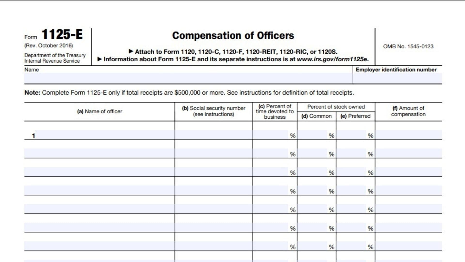 Form 1125-E