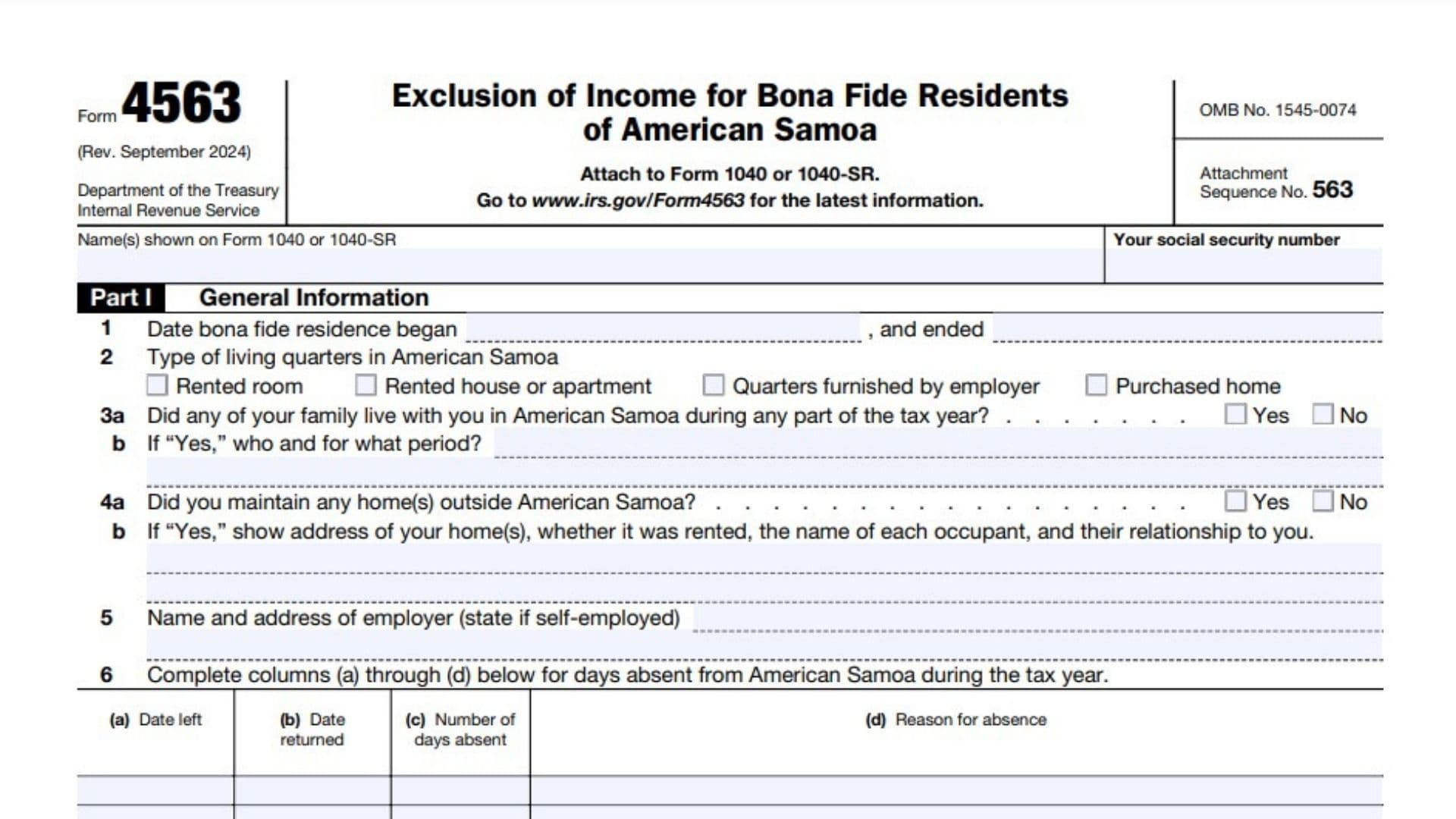 Form 4563 Instructions 2024 - 2025