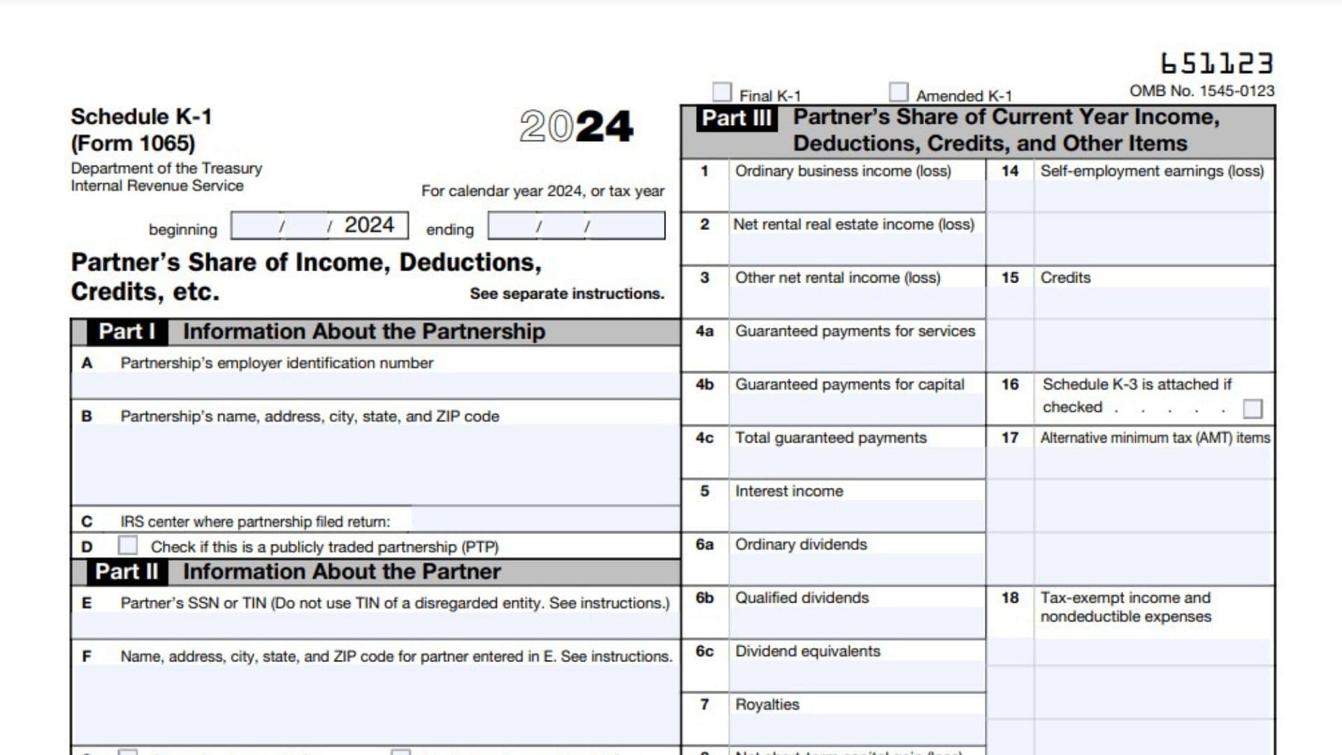 Schedule K-1 (Form 1065)