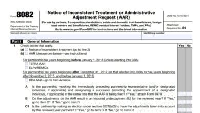 Form 8082 57 Form 8082