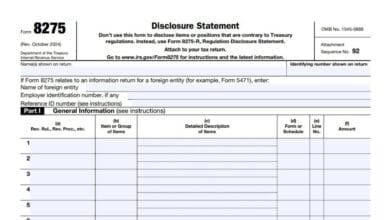 Form 8275 214 Form 8275