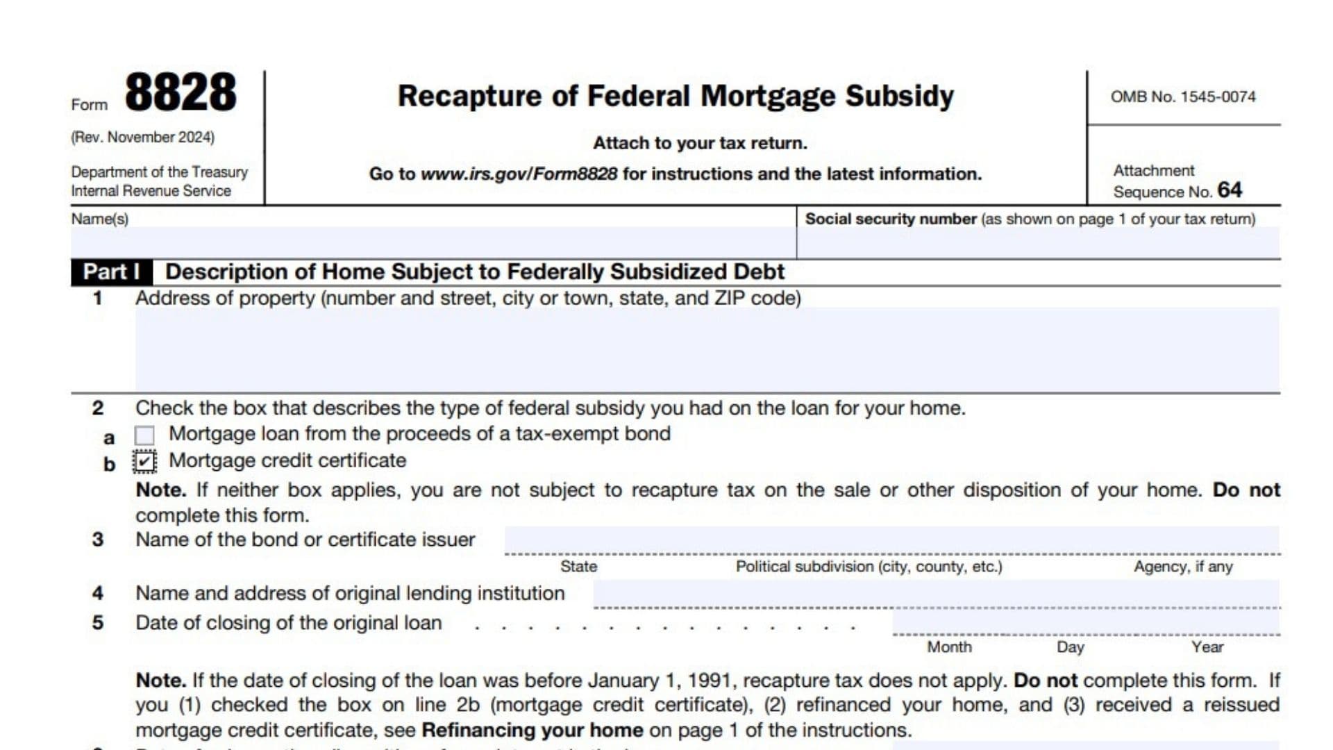Form 8828 1 Form 8828