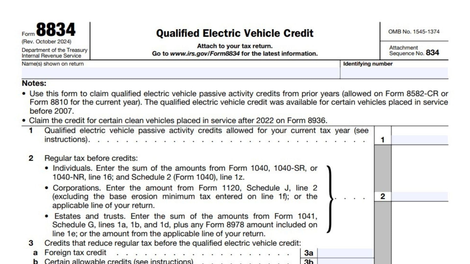 Form 8834 Instructions 2024 - 2025