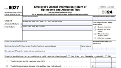 Form 8027 39 Form 8027