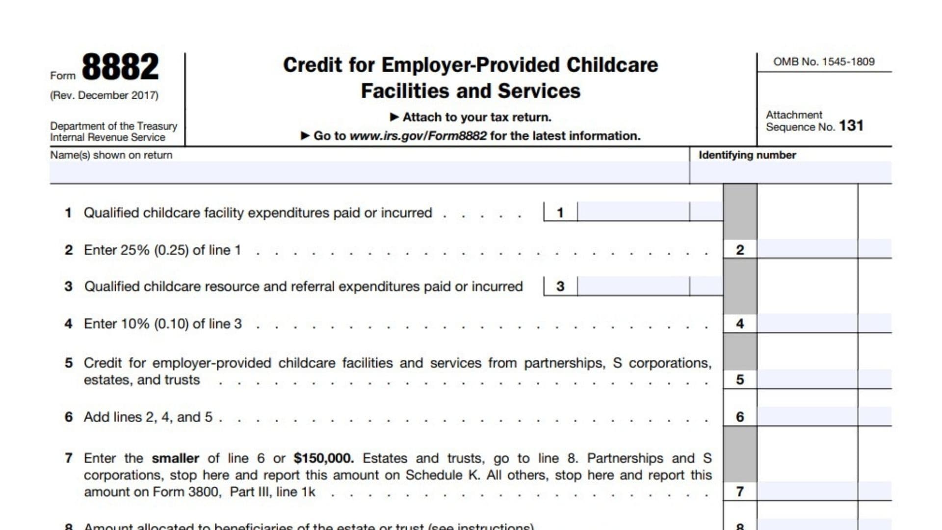 Form 8882 1 Form 8882