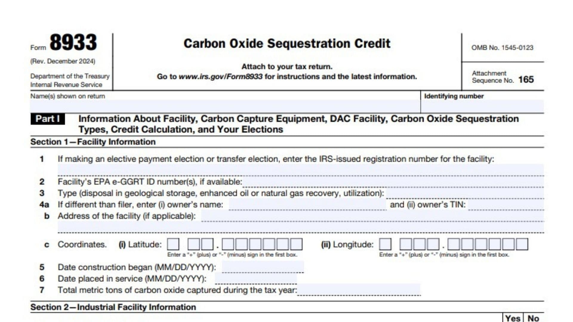 Form 8933 1 Form 8933