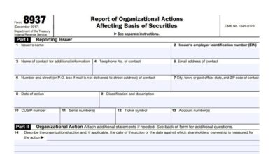 Form 8937 190 Form 8937