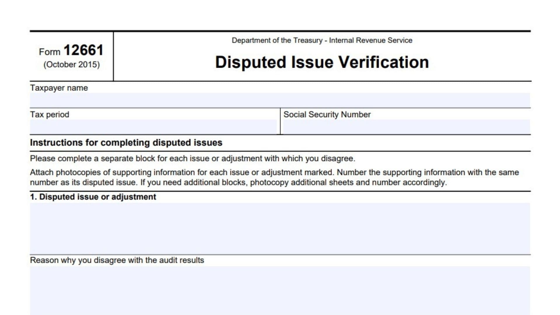 Form 12661 1 Form 12661