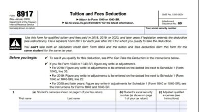 Form 8917 29 Form 8917