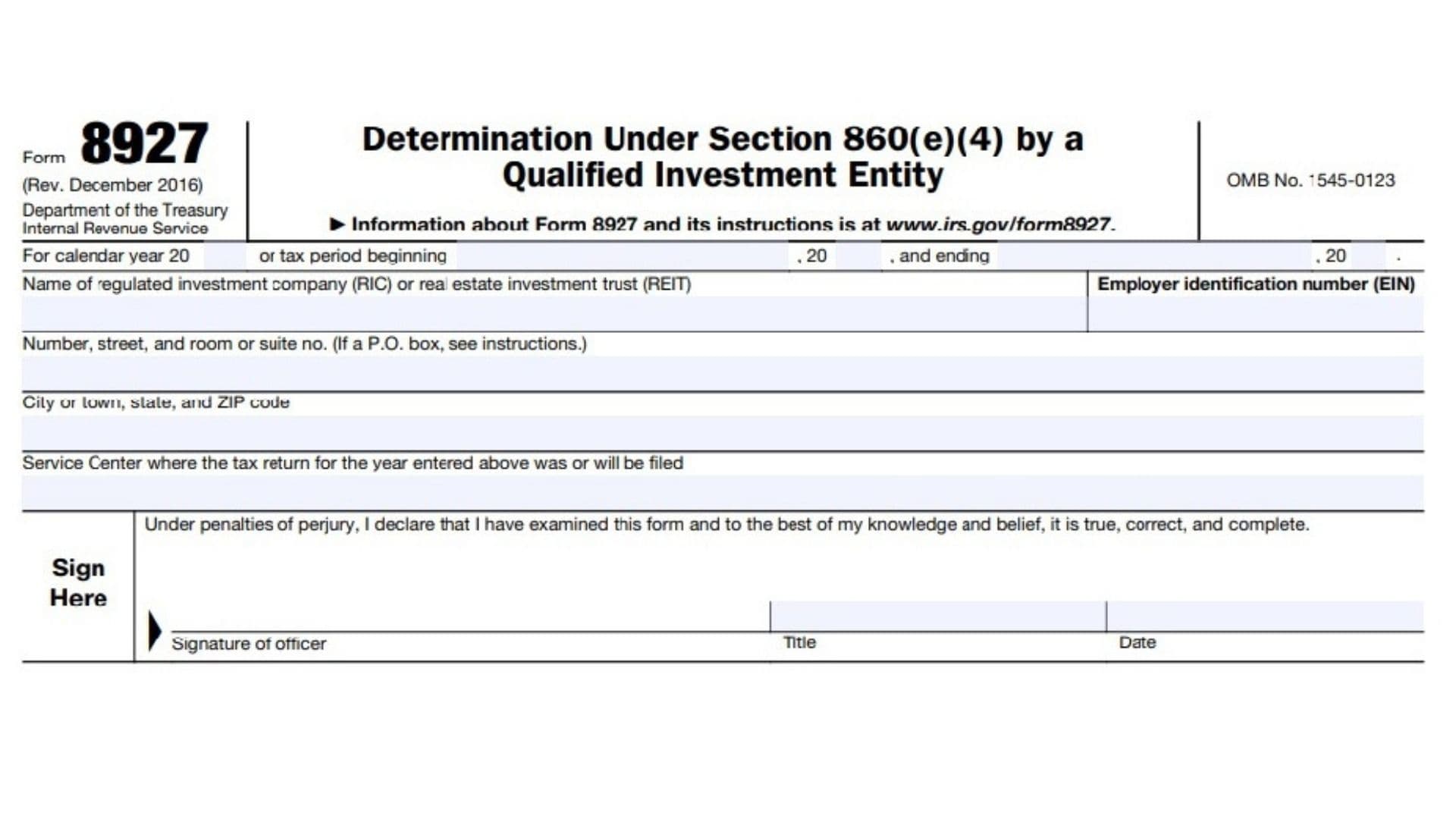 Form 8927 1 Form 8927