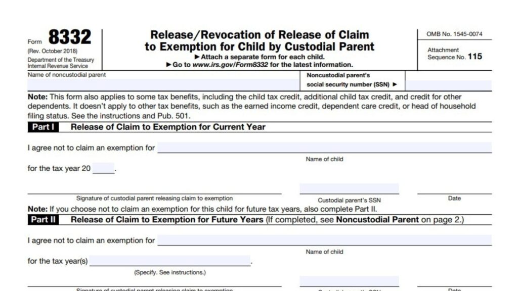 Form 8332 Instructions 2025 - 2026