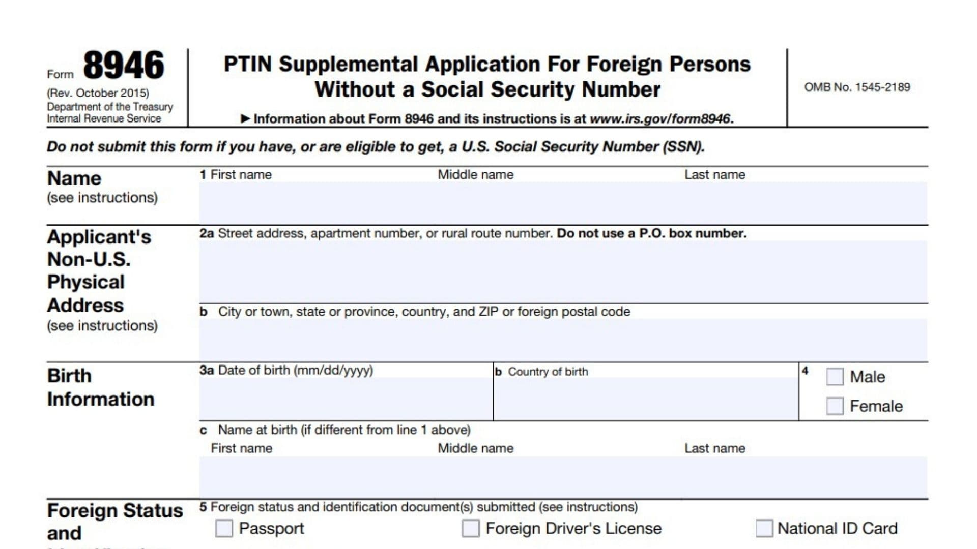 Form 8946 1 Form 8946