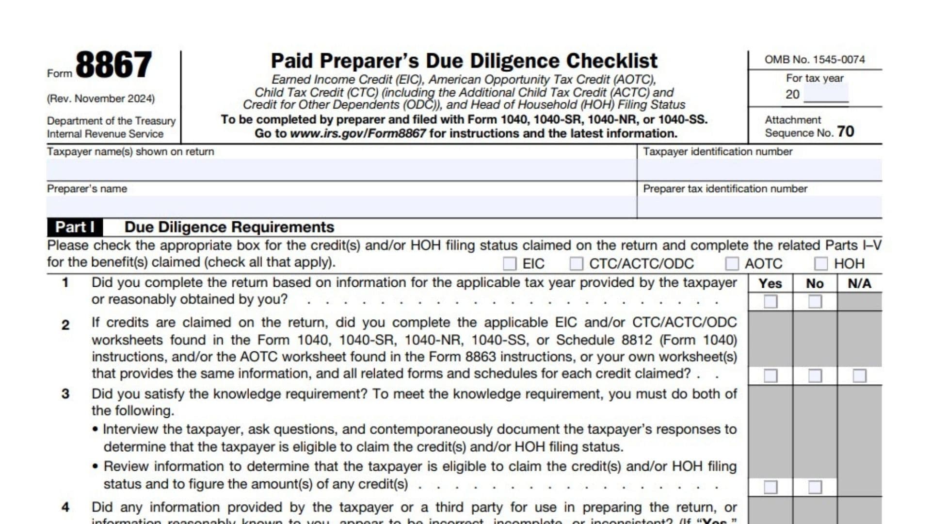 Form 8867 1 Form 8867