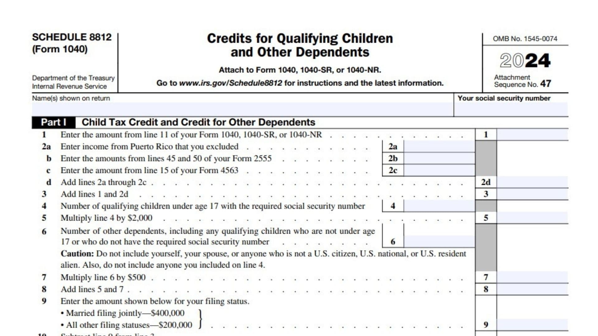Schedule 8812 (Form 1040) 1 Schedule 8812 (Form 1040)