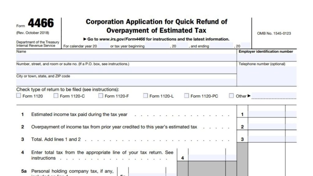 Form 4466 Instructions 2025 - 2026
