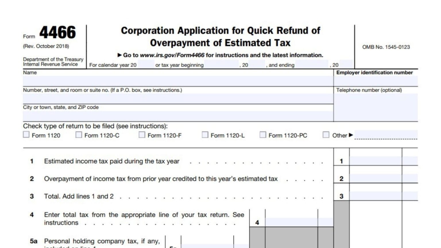Form 4466 Instructions 2025 - 2026