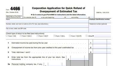 Form 4466 11 Form 4466