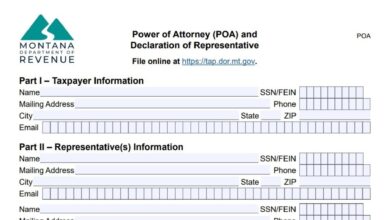 Montana Form POA 1 Montana Form POA