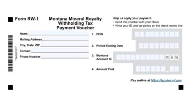 Montana Form RW-1 3 Montana Form RW-1
