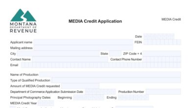 Montana MEDIA Credit Application Form