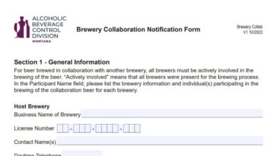 Montana Brewery Collaboration Notification Form