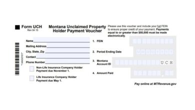 Montana Form UCH 7 Montana Form UCH