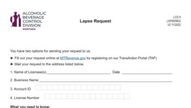 Montana Lapse Request Form 3 Montana Lapse Request Form